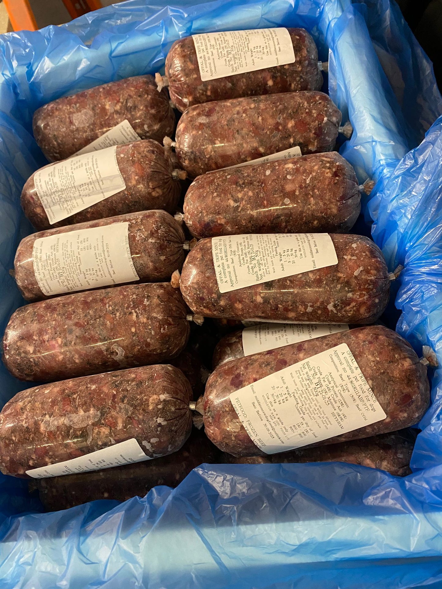 Frozen Minced Green Tripe & chicken - 14kg/20kg - RAW BARF Dog Food